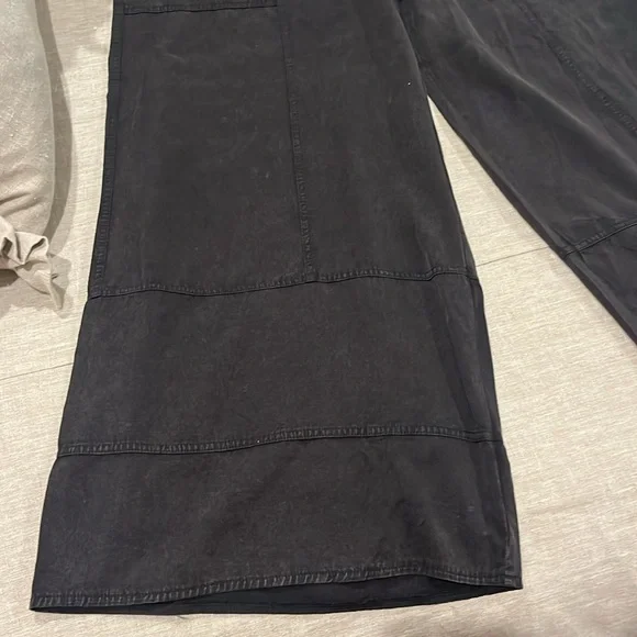 Easel Black Mineral Wash Tie Pants - Picture 3 of 9